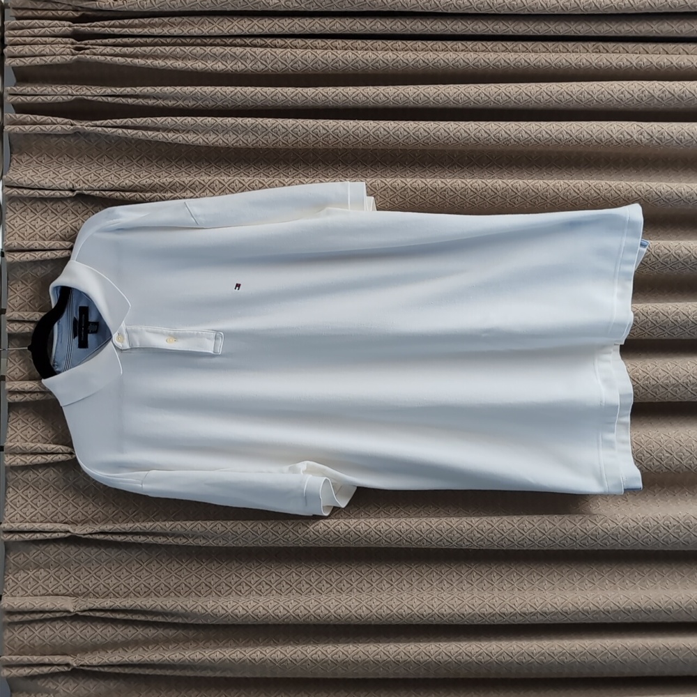 Vintage Men's Size 2X Tommy Hilfiger White Polo Short Sleeve Shirt